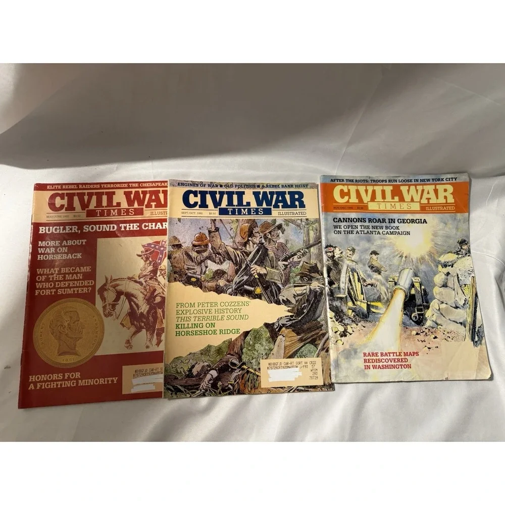 Lot of 3 Civil War Times Illustrated Magazines 1992 May Sept Nov